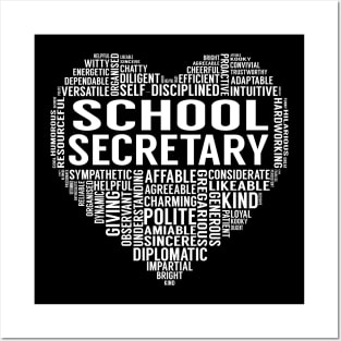 School Secretary Heart Posters and Art